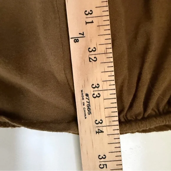 Garnet Hill Favorite Maxi Knit Skirt Sandalwood Brown Pockets Size Medium Petite - Picture 6 of 10